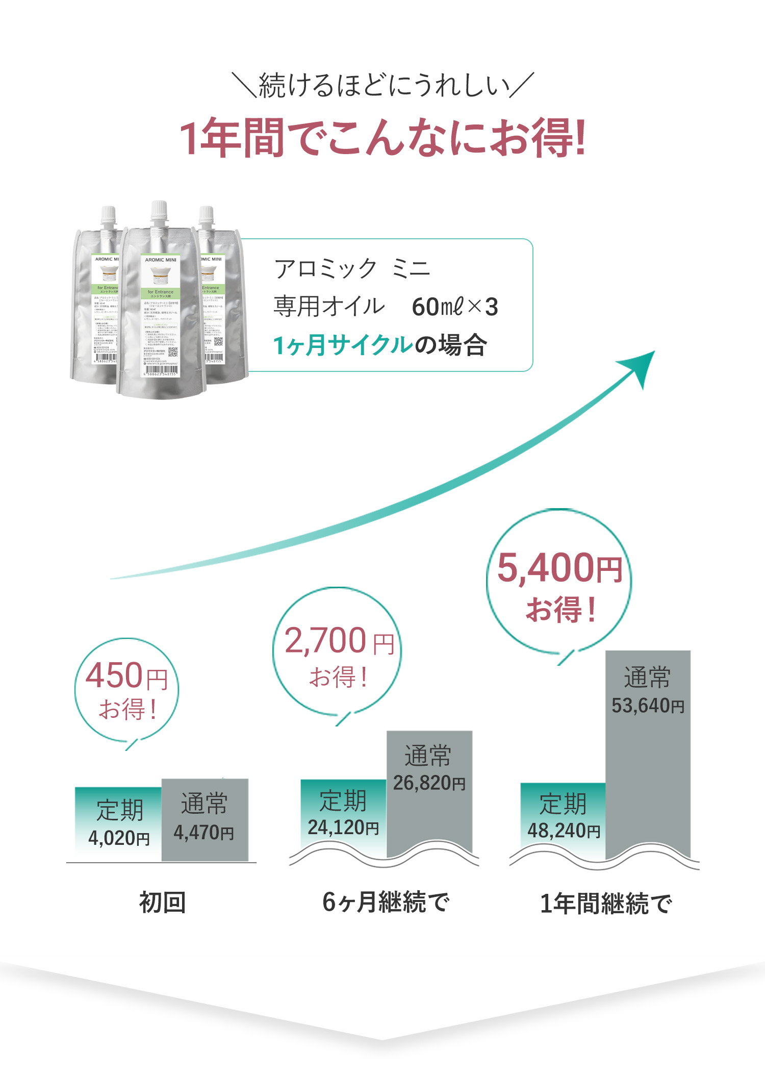 1年間でこんなにお得!