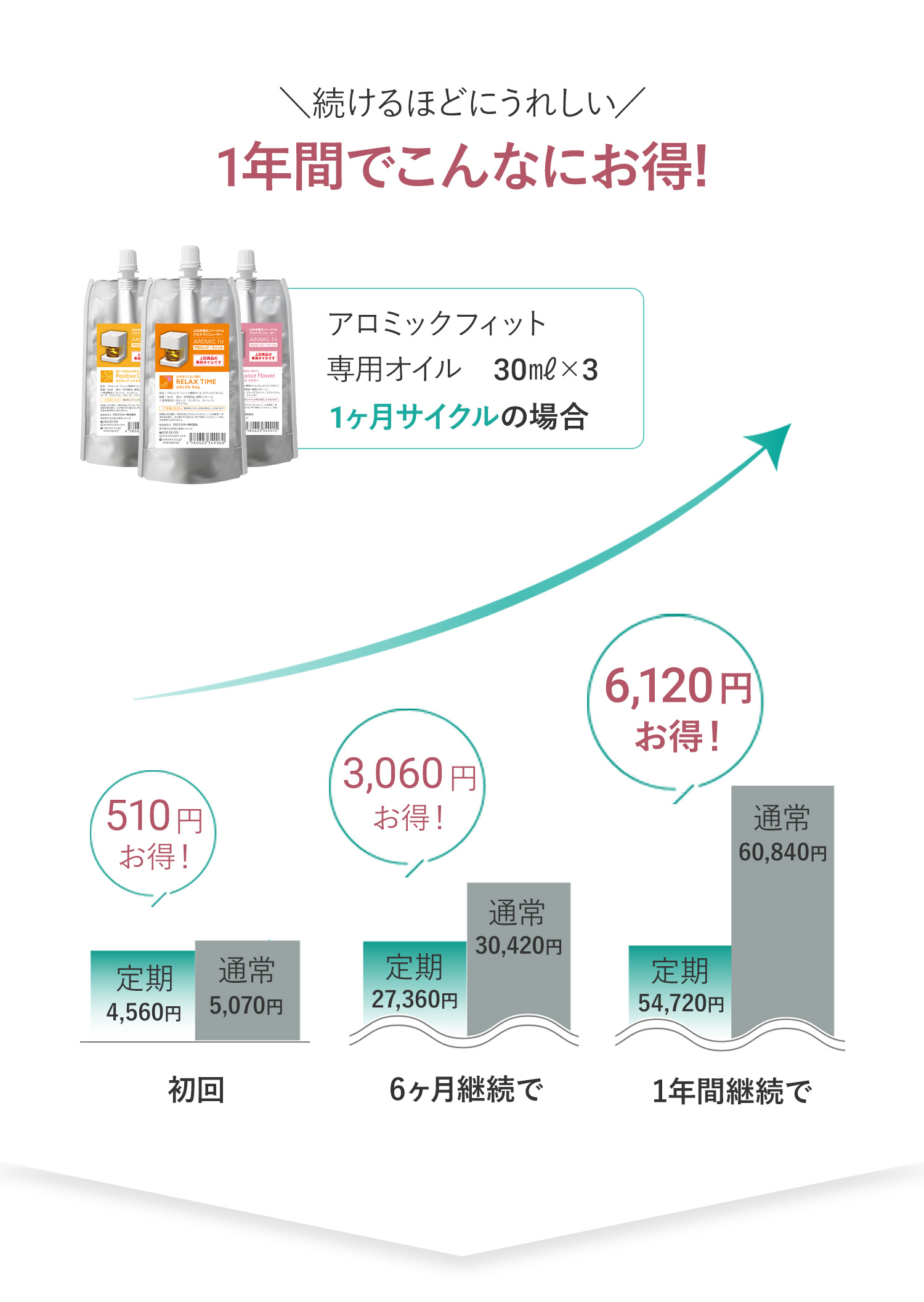 1年間でこんなにお得!